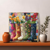 Floral Garden Boots Jigsaw Puzzle 1000 Pieces