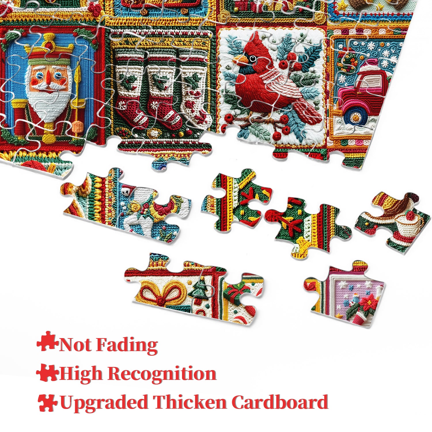 Christmas Fabric Collection Jigsaw Puzzle 1000 Pieces