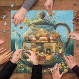 Glass Teapot House Jigsaw Puzzle 1000 Pieces