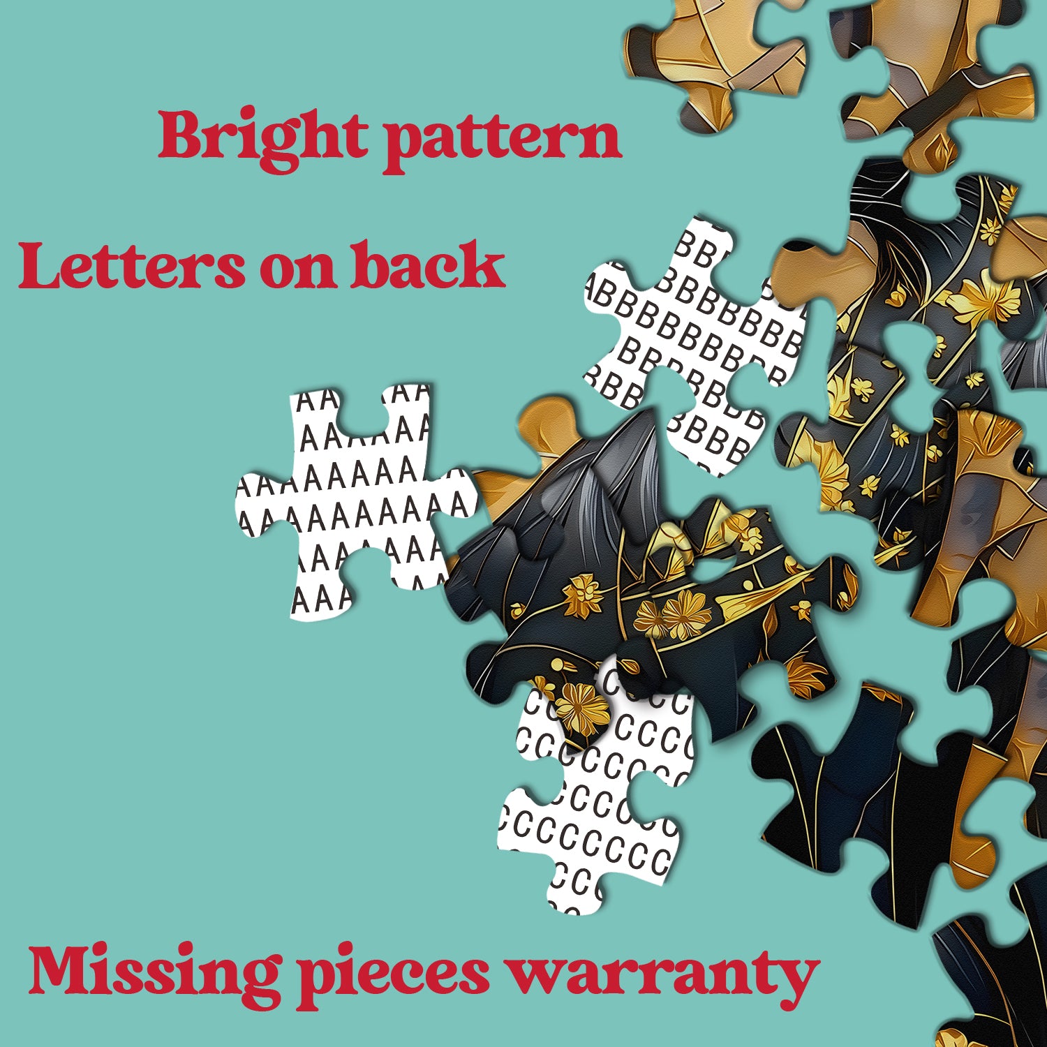 Black Gold Cat Jigsaw Puzzle 1000 Pieces