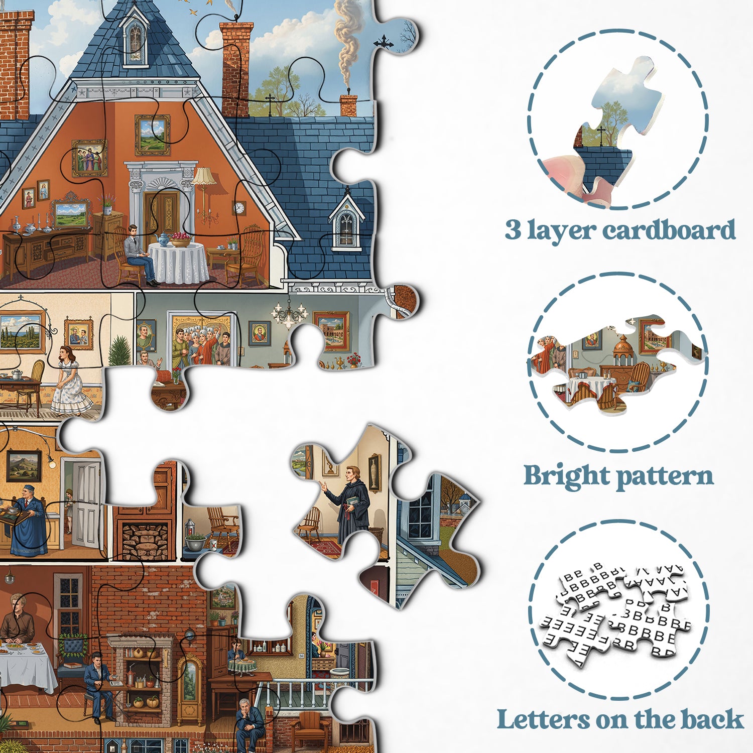Autumn Retro Villa Jigsaw Puzzle 1000 Pieces