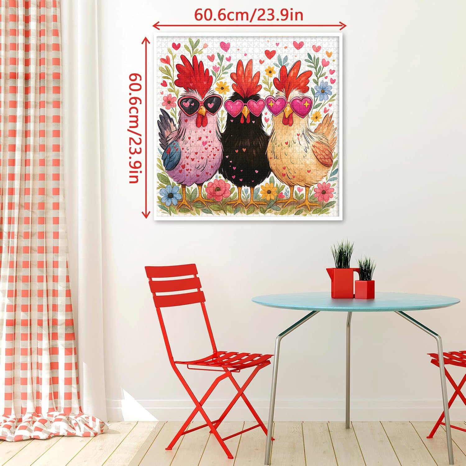 Heart Chicken Garden Jigsaw Puzzle 1000 Pieces
