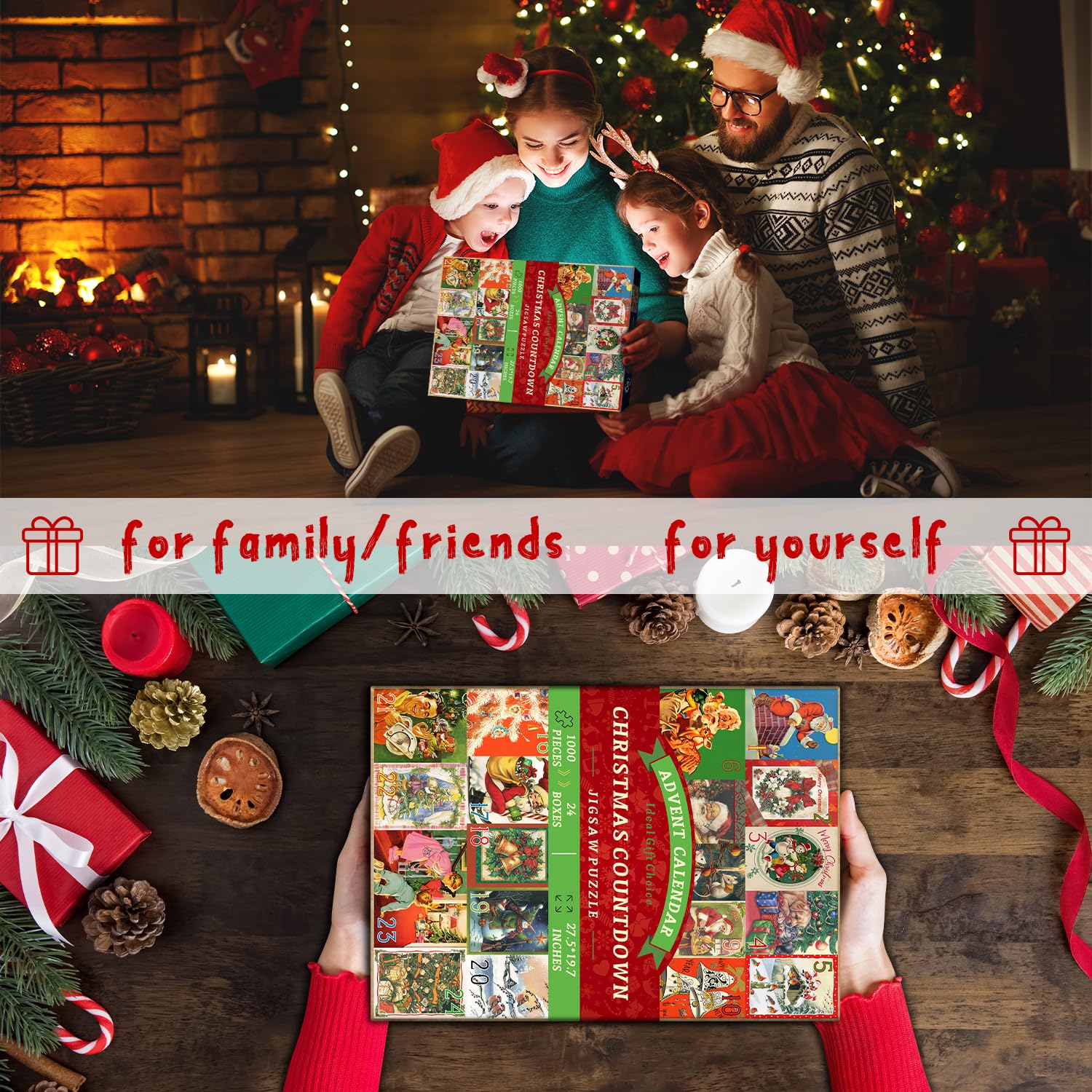 Christmas Calendar Jigsaw Puzzle  1000 Pieces