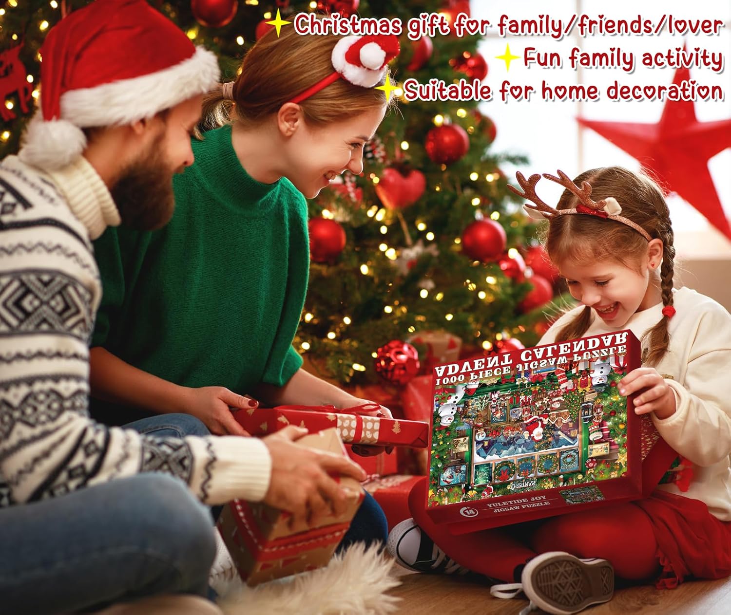 Yuletide Joy Advent Calendar Jigsaw Puzzle 1000 Pieces