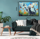 Gato persiguiendo a Butterfly Jigsaw Puzzle 1000 piezas