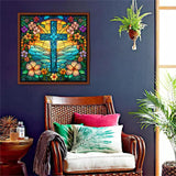 Puzzle de puzzle de croix en vitrail 1000 pièces