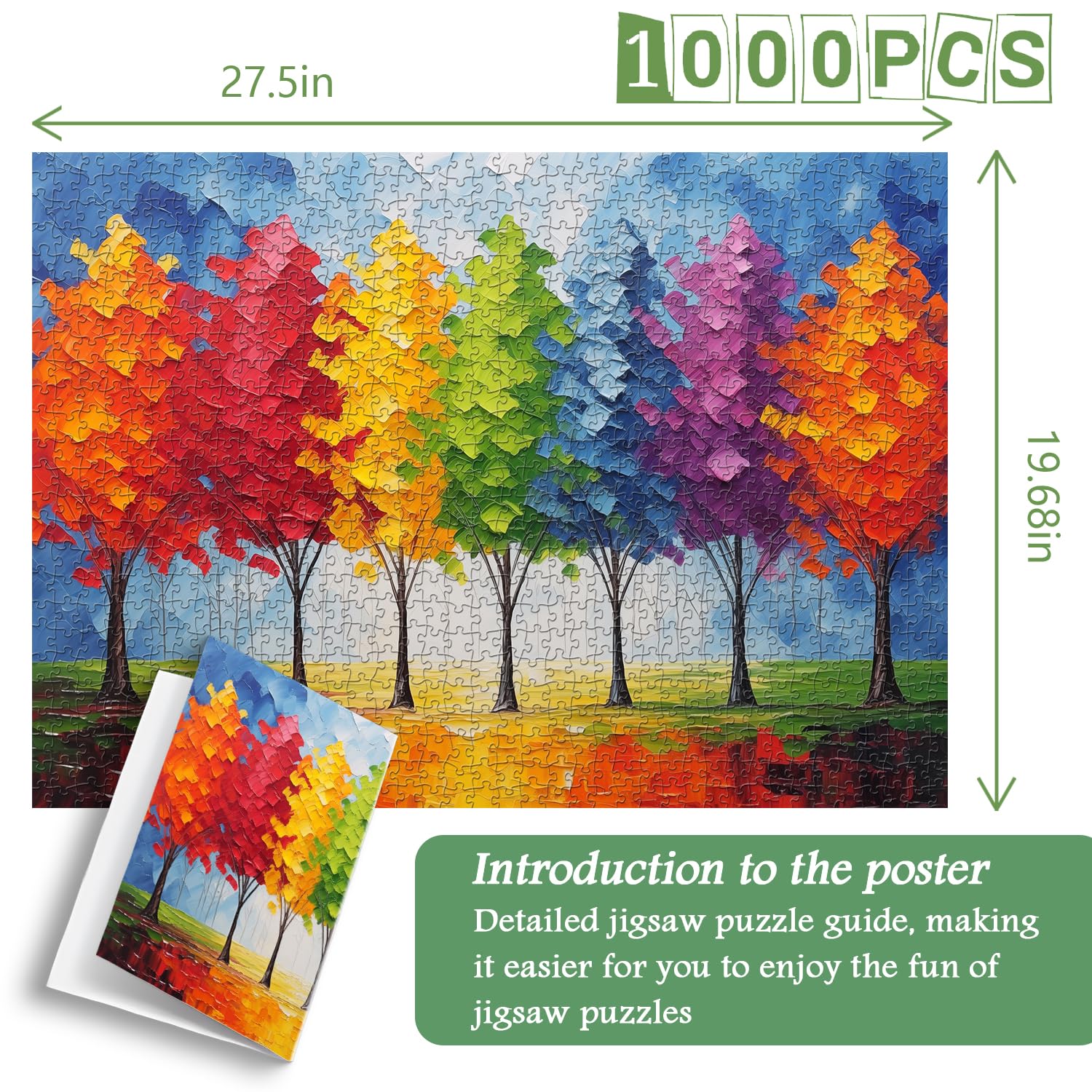 Alberi colorati puzzle puzzle 1000 pezzi