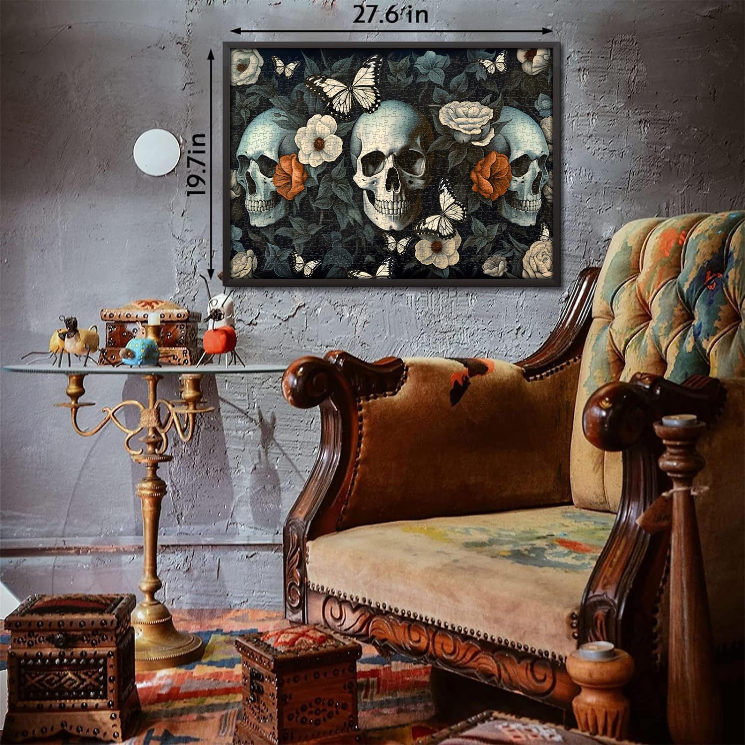 Floral Skull Jigsaw Puzzle 1000 Pieces