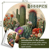 Bboldin® Vintage Cactus Jigsaw Puzzle 1000 Pieces