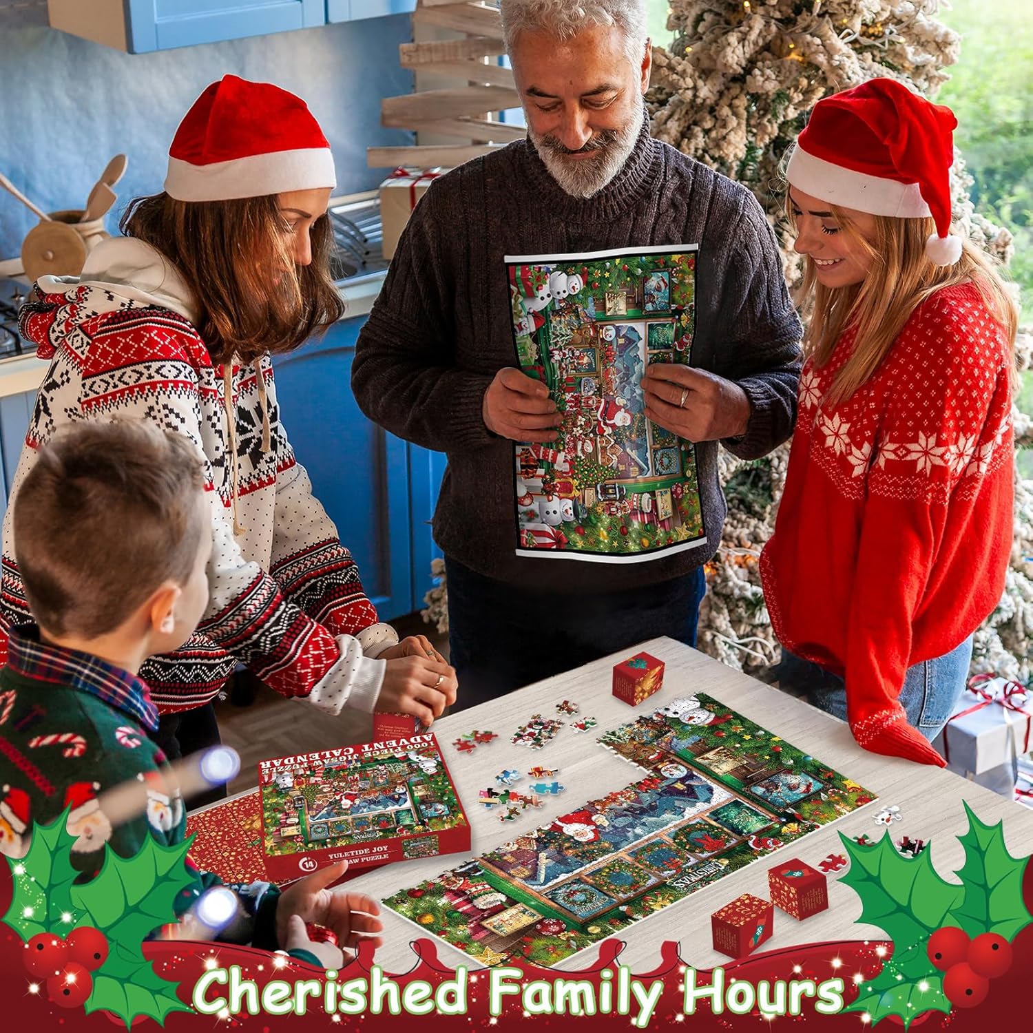 Yuletide Joy Advent Calendar Jigsaw Puzzle 1000 Pieces