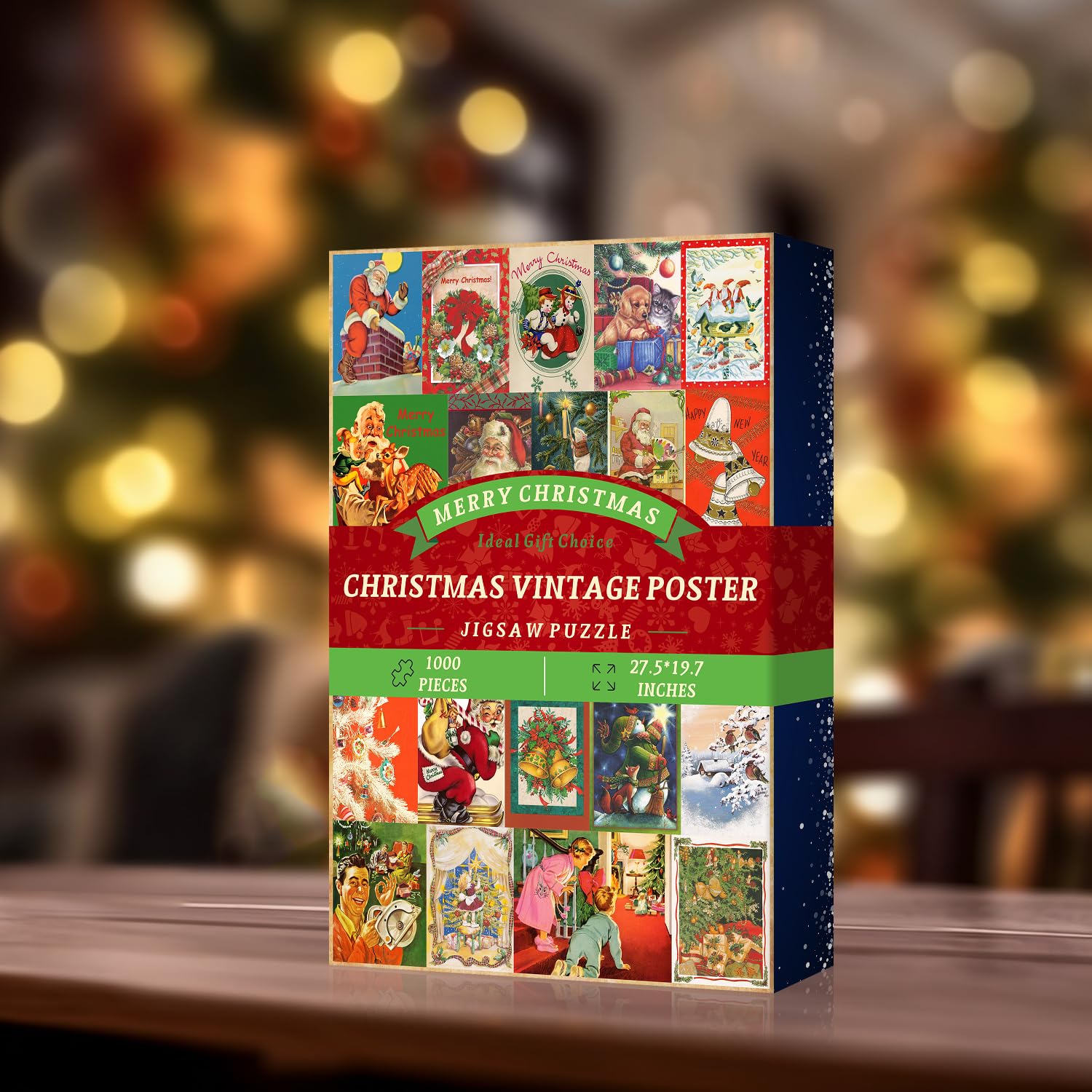 Bboldin® Christmas Vintage Poster Jigsaw Puzzle 1000 Pieces