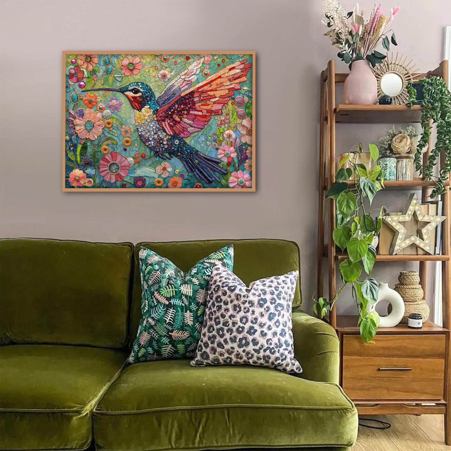 Flower & Hummingbird Jigsaw Puzzle 1000 Pieces