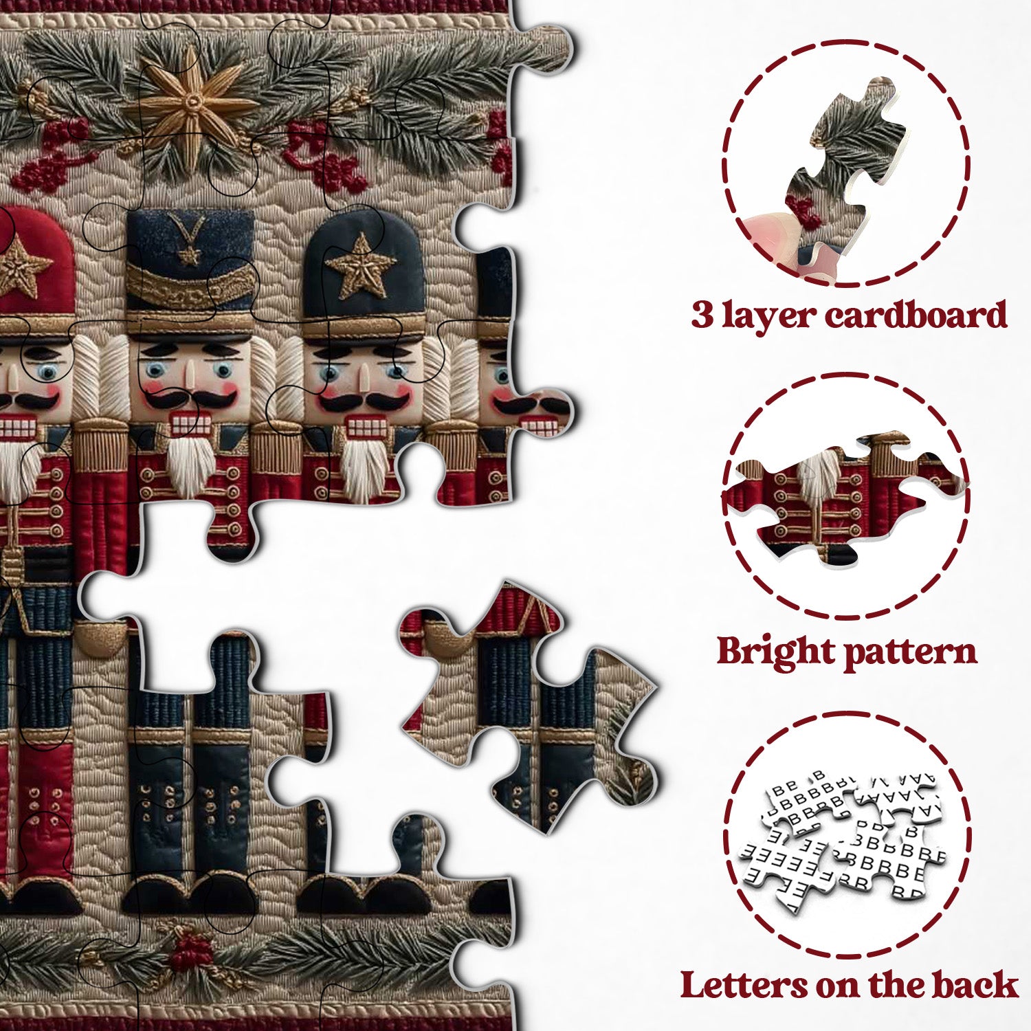 Christmas Nutcrackers Jigsaw Puzzle 1000 Pieces