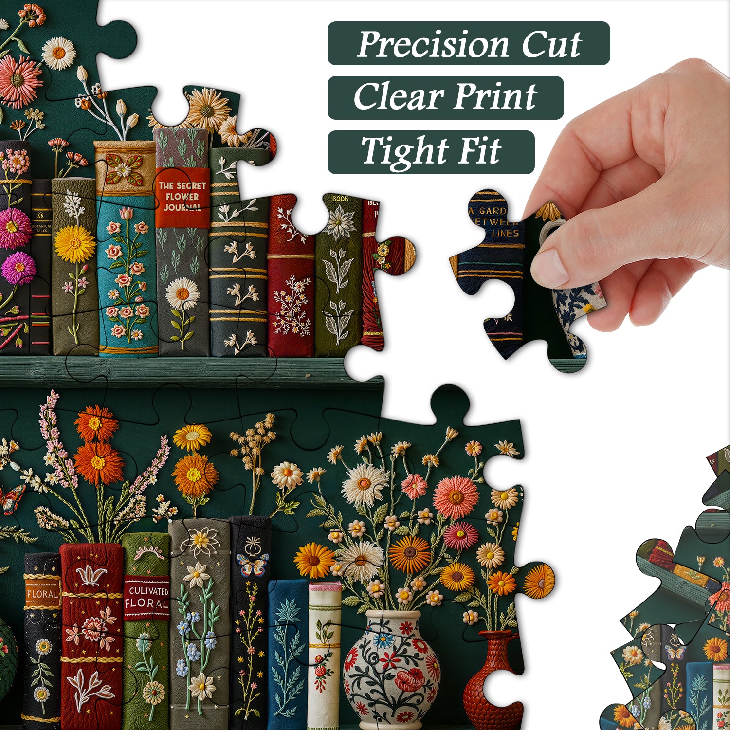 Blooming Bookshelf Jigsaw Puzzle 1000 Pieces