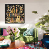 Wildblumen -Bücherregal -Puzzle 1000 Stücke
