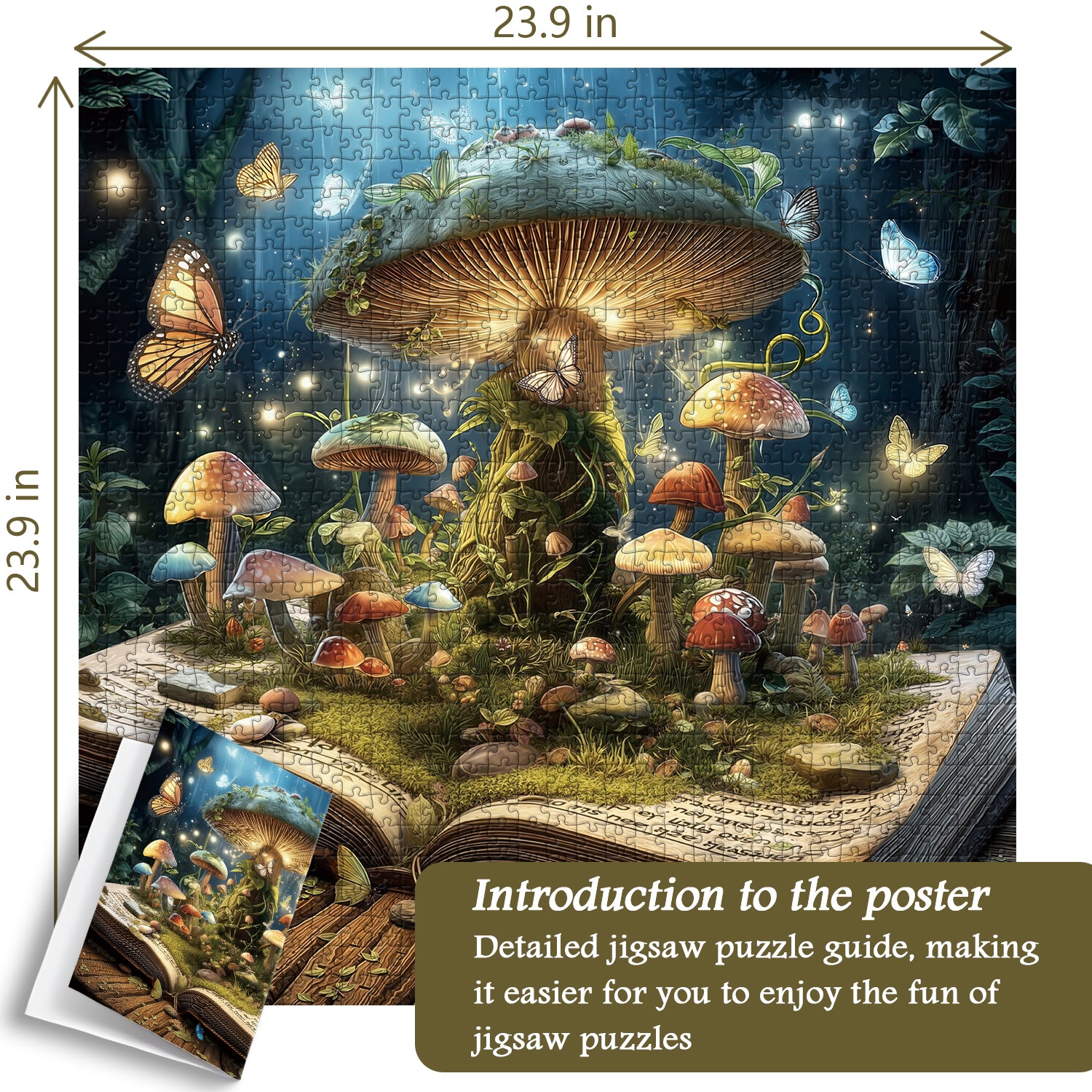 Fantasy Mushroom Book Jigsaw Puzzle 1000 Pieces