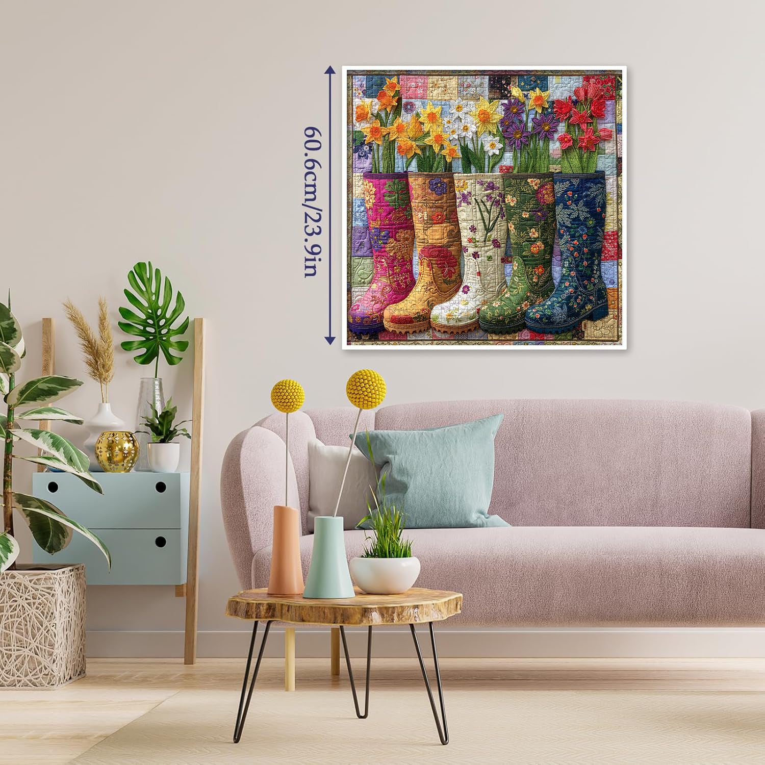 Floral Garden Boots Jigsaw Puzzle 1000 Pieces