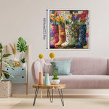 Floral Garden Boots Jigsaw Puzzle 1000 Pieces