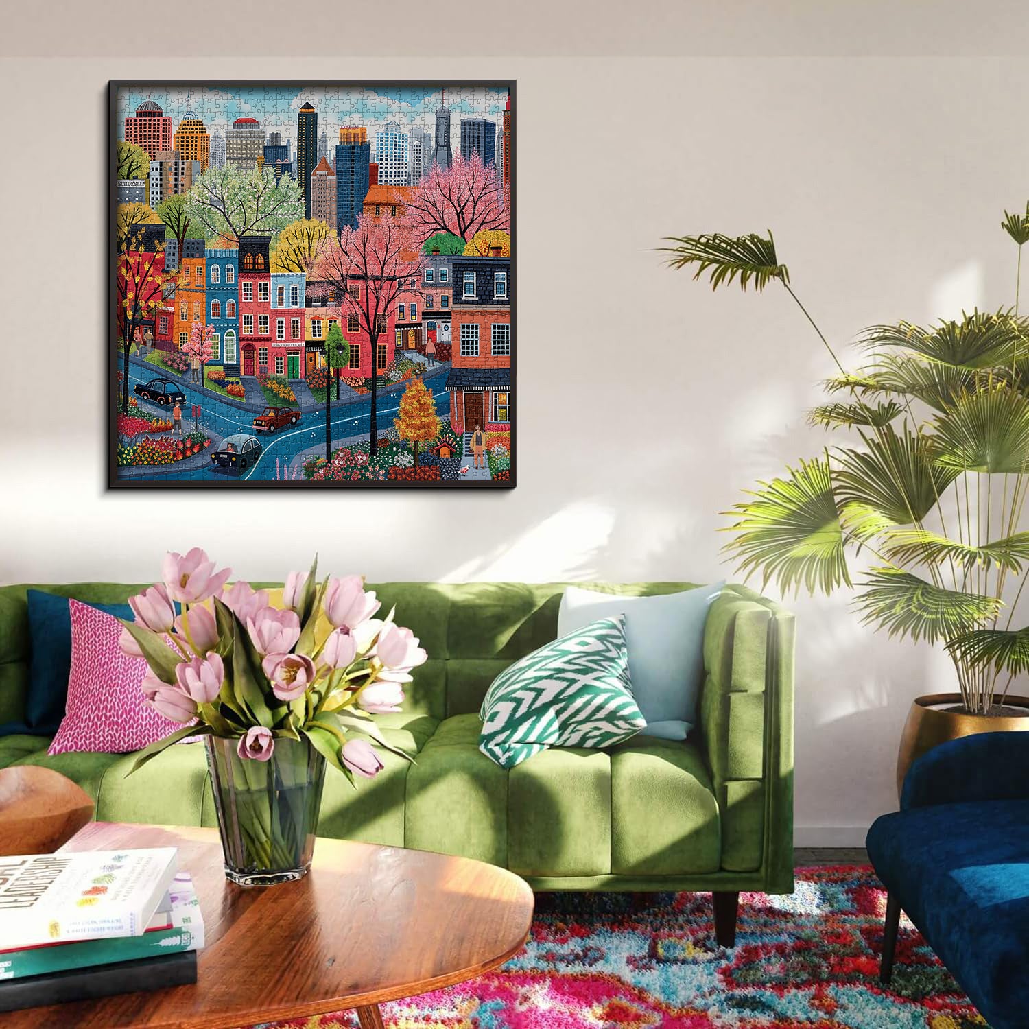 Colorful Street Scene Jigsaw Puzzle 1000 Pieces