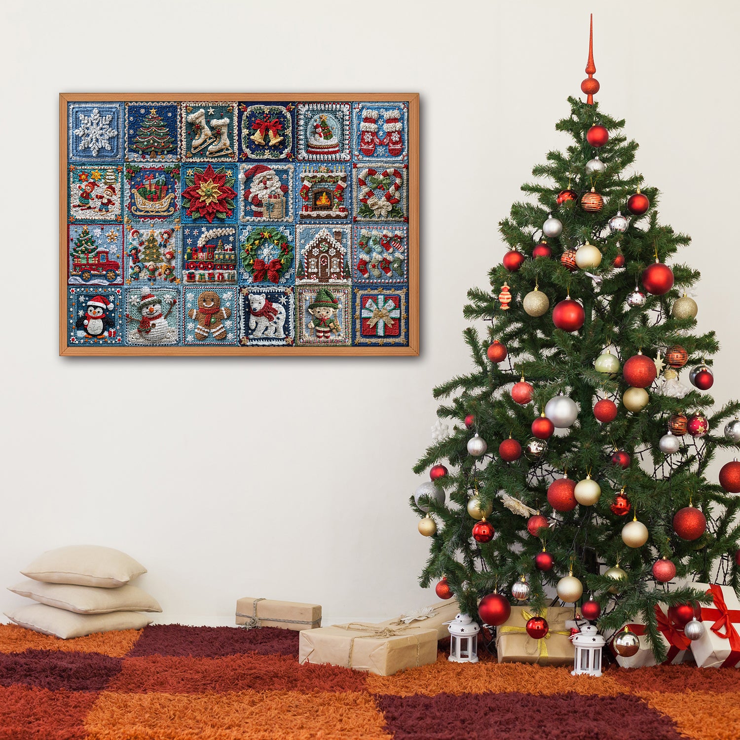 Blue Christmas Wonderland Jigsaw Puzzle 1000 Pieces