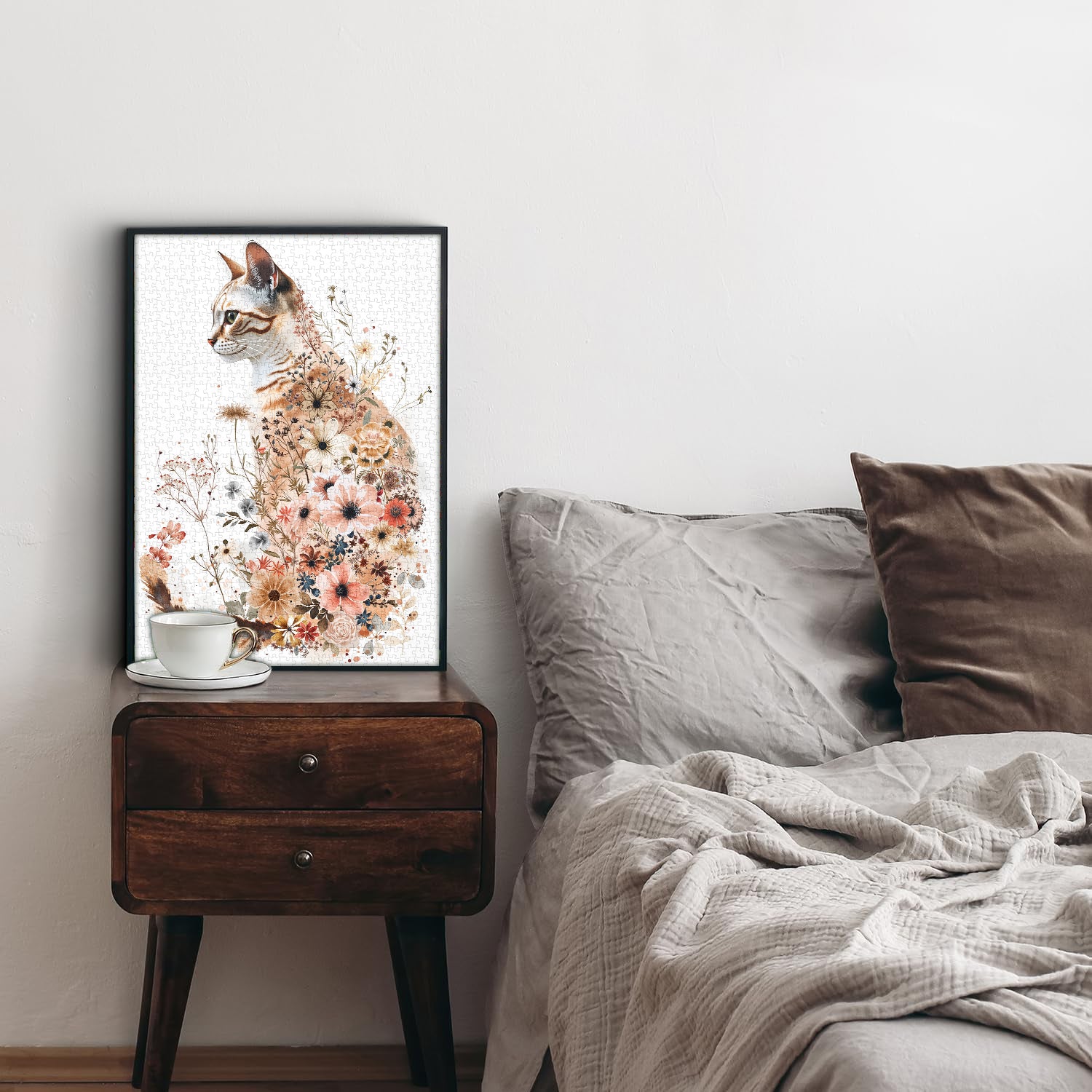 Flower Cat Jigsaw Puzzle 1000 Pieces