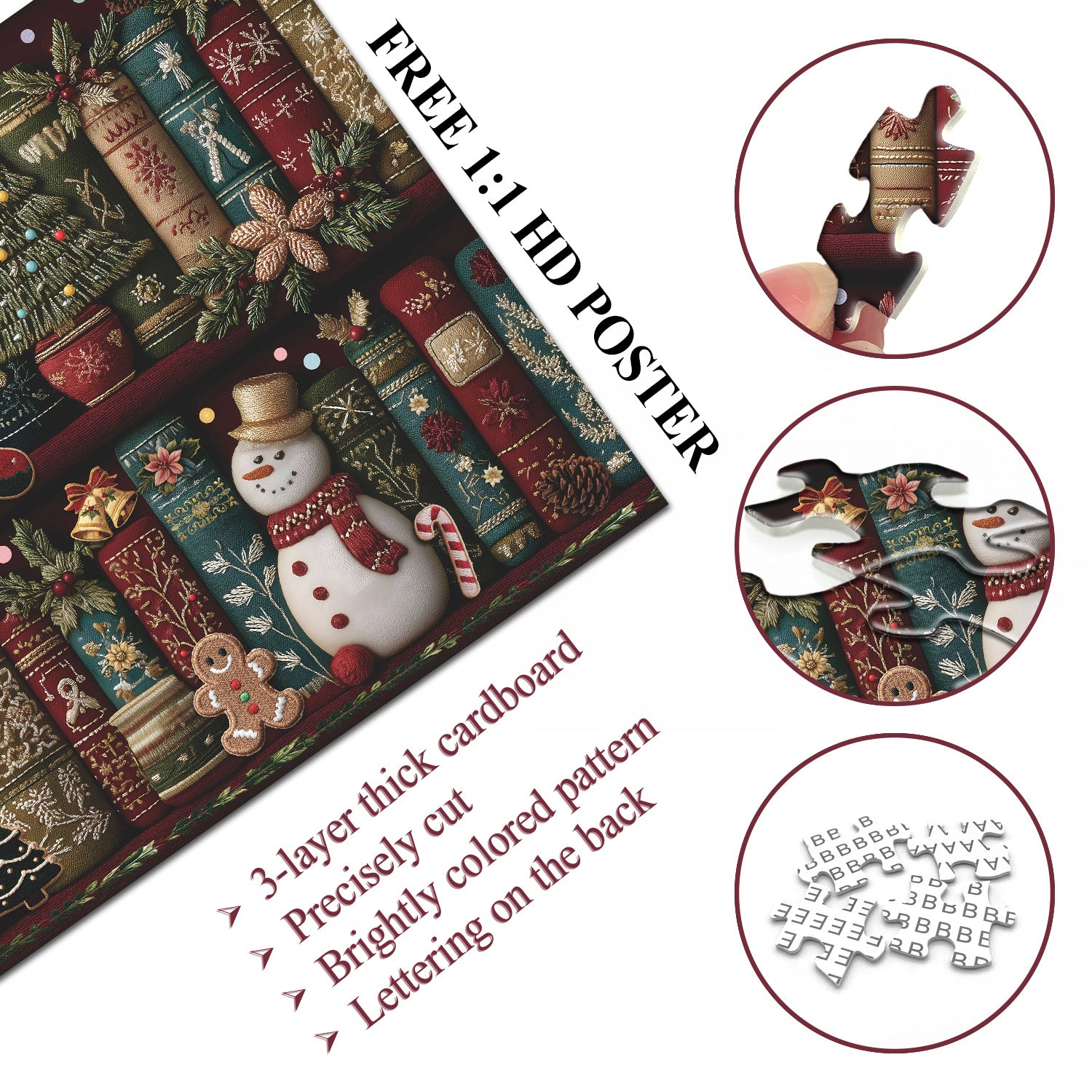Christmas Embroidery Shelf Jigsaw Puzzle 500 Pieces