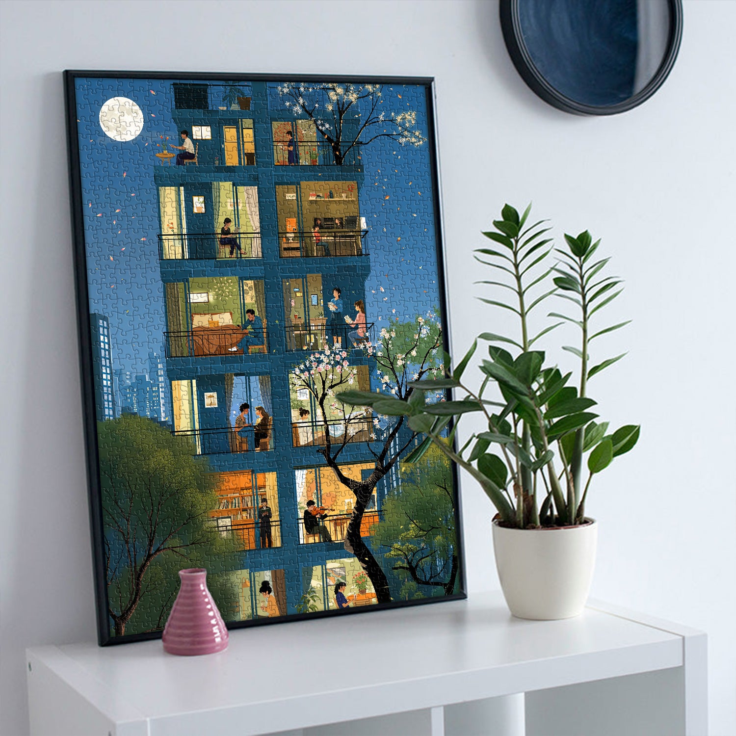 Nightlife In The Building Jigsaw Puzzle 1000 Pieces
