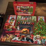 Accogliente puzzle di calendario dell'avvento natalizio 1000 pezzi