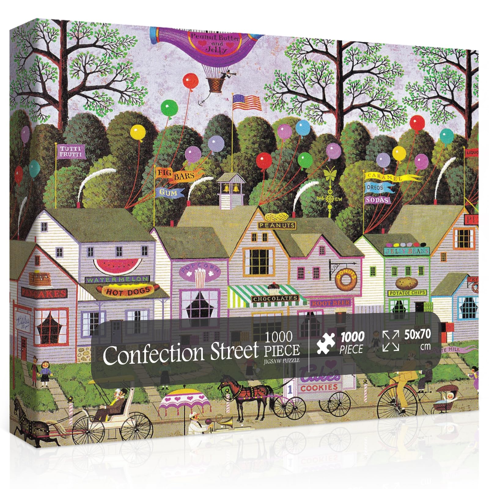 Bboldin® Confection Street Jigsaw Puzzles 1000 Pieces