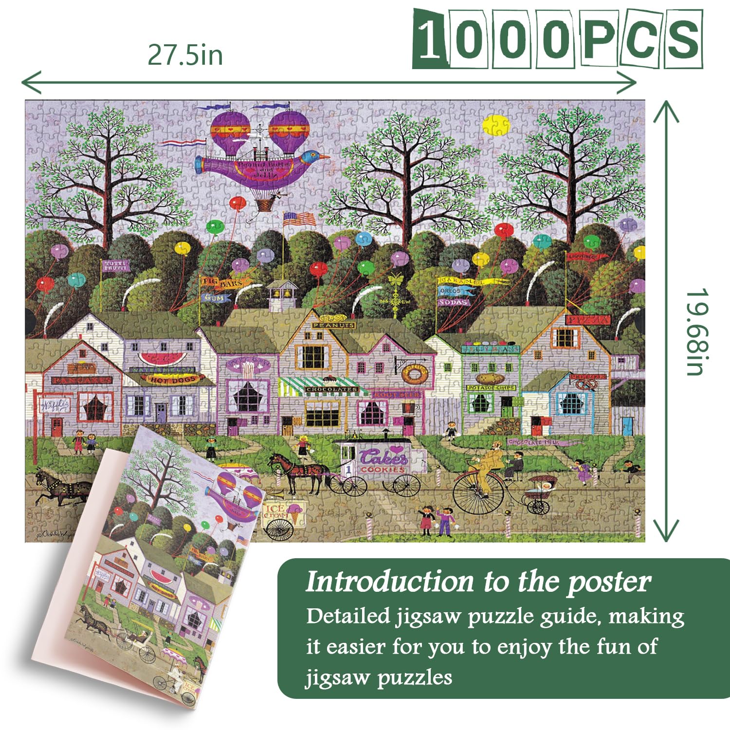 Bboldin® Confection Street Jigsaw Puzzles 1000 Pieces