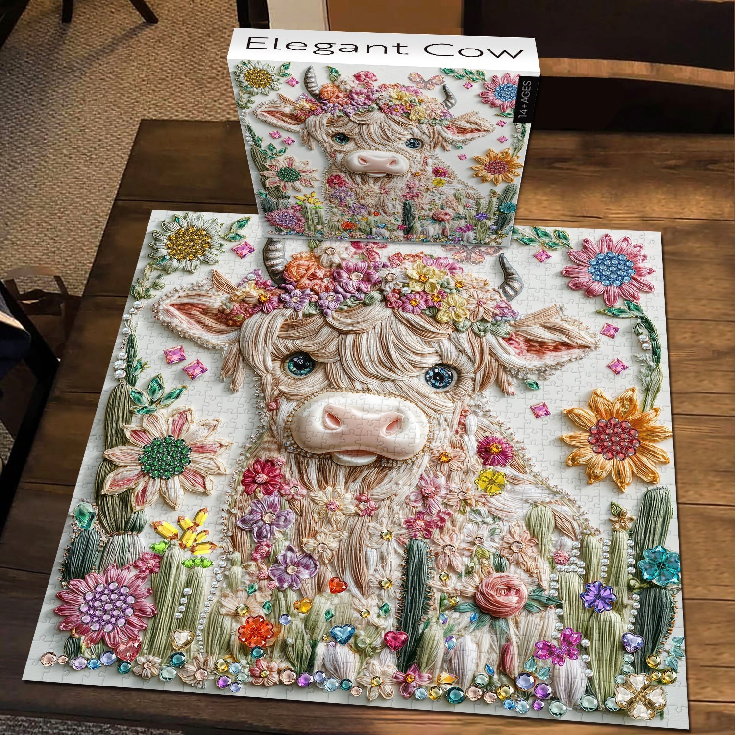 Elegantes Kuhpuzzle 1000 Stücke
