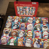 Frohe Weihnachten Katzen Adventskalender Puzzle 1000 Stücke