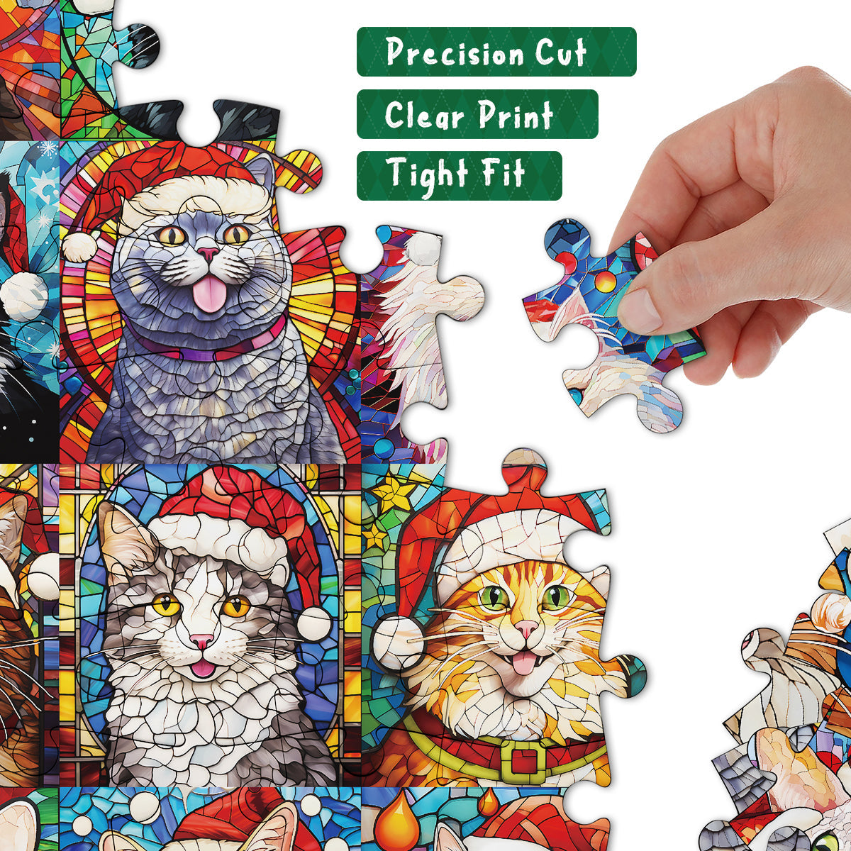 Frohe Weihnachten Katzen Adventskalender Puzzle 1000 Stücke
