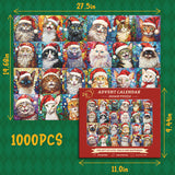 Frohe Weihnachten Katzen Adventskalender Puzzle 1000 Stücke
