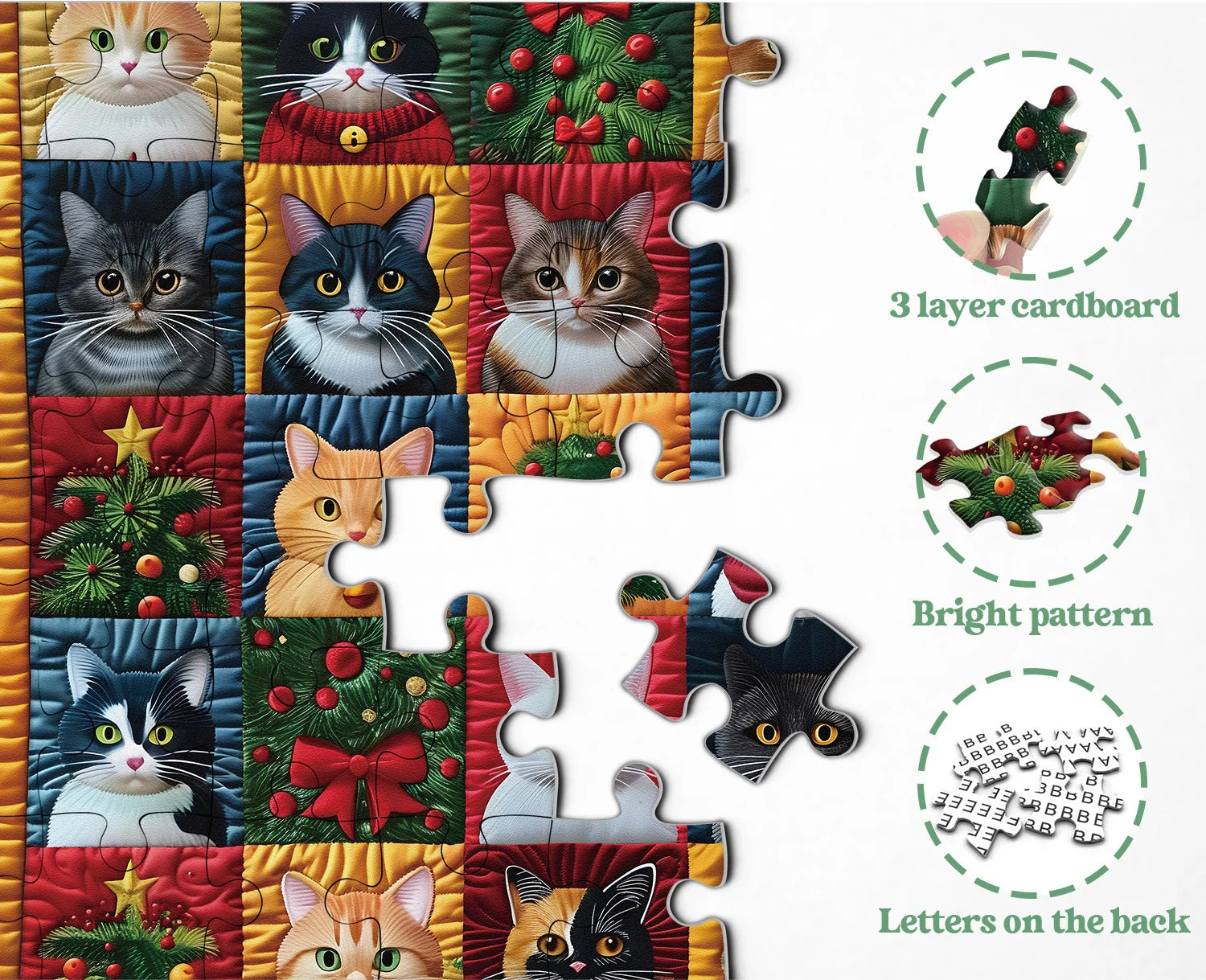 Christmas Cats Jigsaw Puzzle 1000 Pieces