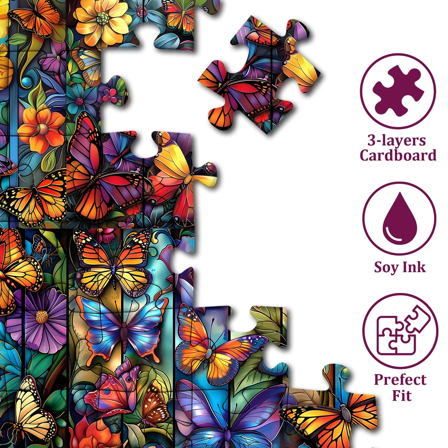 Garten Schmetterlingssäge -Puzzle 1000 Stücke