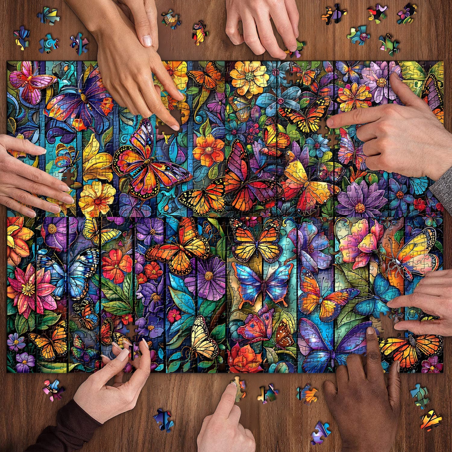 Garten Schmetterlingssäge -Puzzle 1000 Stücke