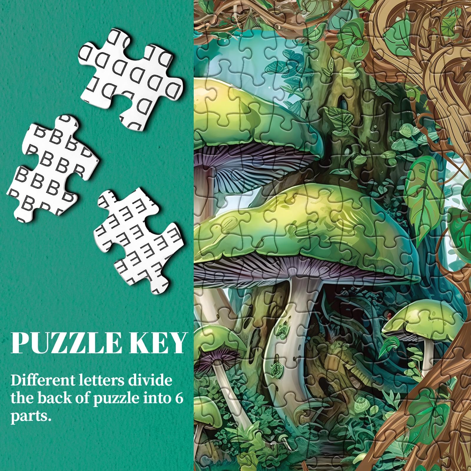 Bboldin® Enchanted Fungi Jigsaw Puzzle 1000 Pieces