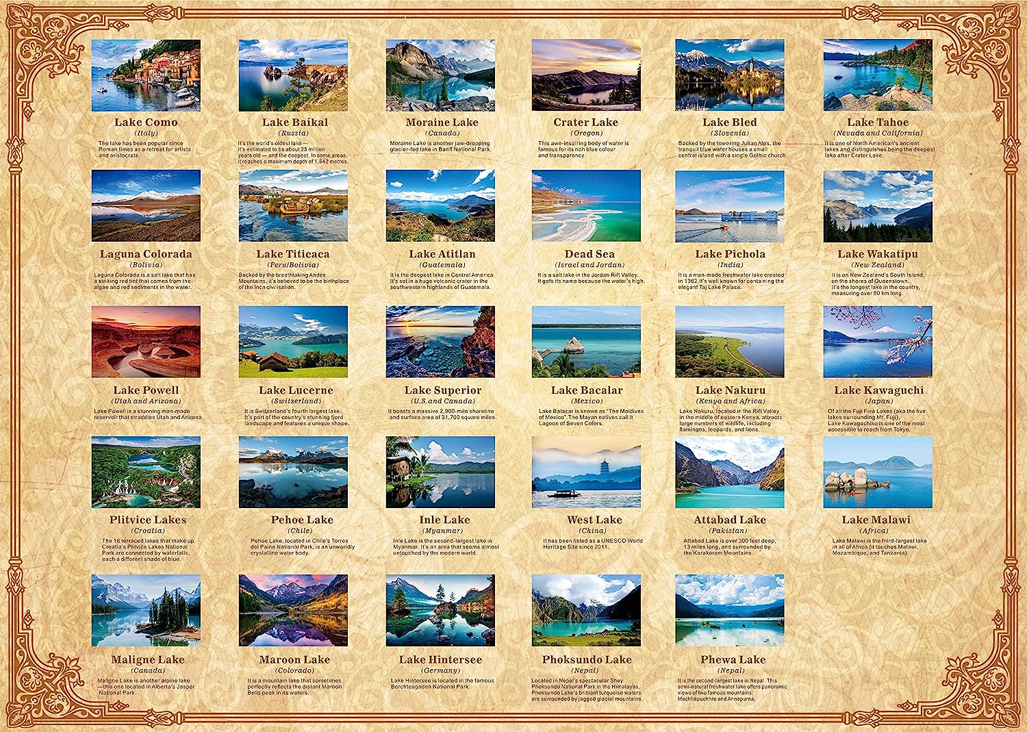 BBOLDIN® LAKE Landschaftssäge Puzzle 1000 Stücke