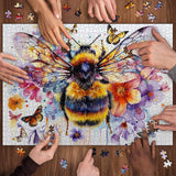 Floral Bee Jigsaw Puzzle 1000 Pieces