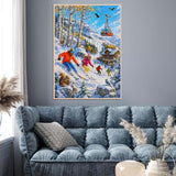 Mountain Snow Play Jigsaw Puzzle 1000 Pieces