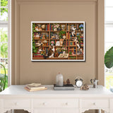 Cat Bookshelf Jigsaw Puzzle 1000 Pieces