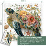 Blooming Turtle Jigsaw Puzzle 1000 Pieces