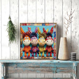Quilted Donkeys Jigsaw Puzzle 1000 Pieces