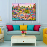 Sunny Flower Harbor Market Jigsaw Puzzle 1000 Pieces