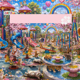 Cat Park Jigsaw Puzzle 1000 Pieces