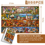 Four Seasons Bookshelf Jigsaw Puzzle 1000 Pieces