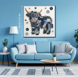 Blue Denim Highland Cow Jigsaw Puzzle 1000 Pieces