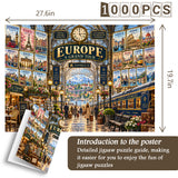 Europe Travel Adventure Jigsaw Puzzle 1000 Pieces