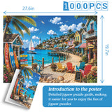 Colorful Coastal Town Jigsaw Puzzle 1000 Pieces